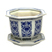 Porcelana - azul e branco - Cachepot com prato F10.8BCG