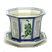 Porcelana - azul e branco - Cachepot com prato