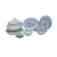 Porcelana - azul e branco - Jogo de pratos G0108BAC - JG47 CH2244 7BAC